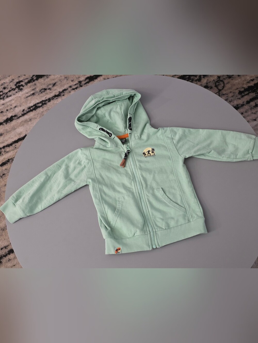 Nano Light Mint Zip-Up Hoodie for Kids 24 Mois Ecriture Dans Le Dos